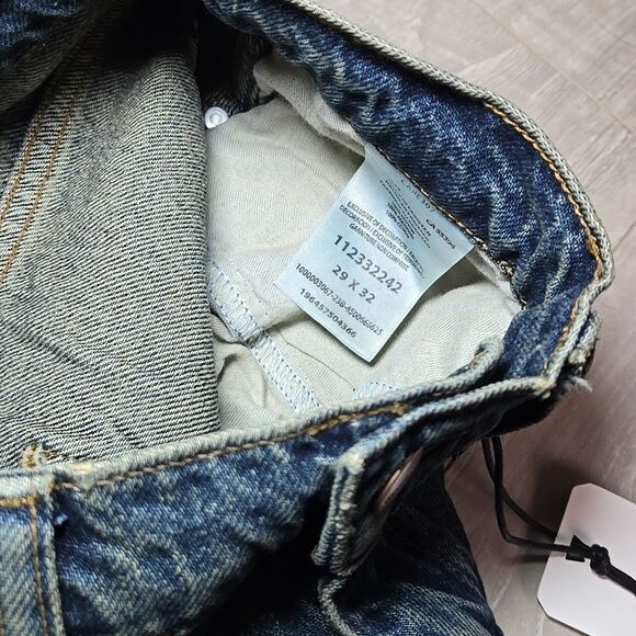 RARE Wrangler Destructed Loose Fit Jean size 29 32 Blue Country - Picture 7 of 10